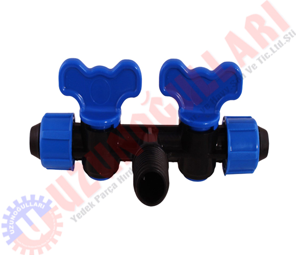 Damlama Borusu Mini 17x ½''x17 Çiftli Mini Vana (layt Flat Ve Polynet Çıkış Vanası)