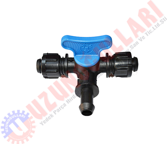 Damlama Borusu Mini Çift Çıkışlı Vana Rekorlu ø 17 Conta Çıkışlı